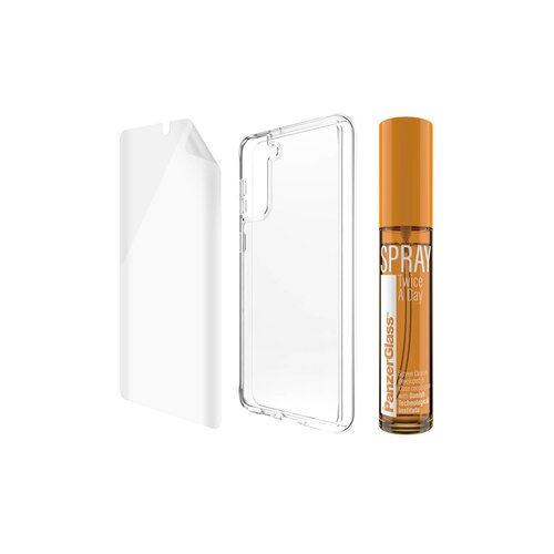 PanzerGlass čistilni ovitek za Samsung Galaxy S21+ (TPU, ClearCase, 30 ml sprej) (B7260) Slike