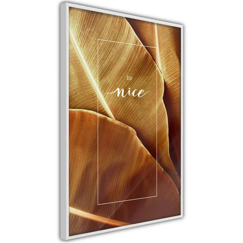  Poster - Banana Leaves with a Message (Sepia) 20x30
