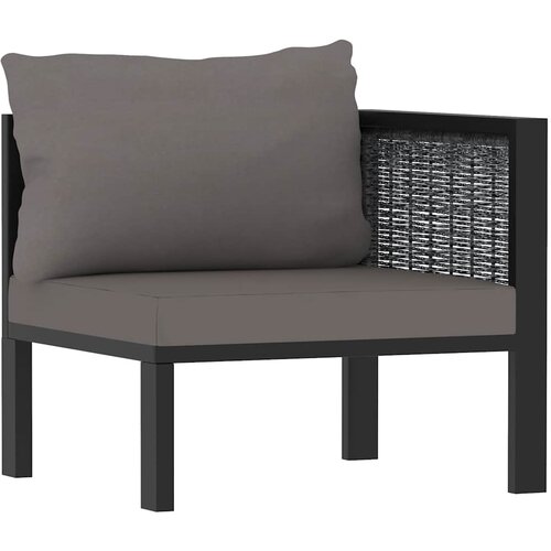  Modularna kutna sofa od poliratana s lijevim naslonom antracit Cijene