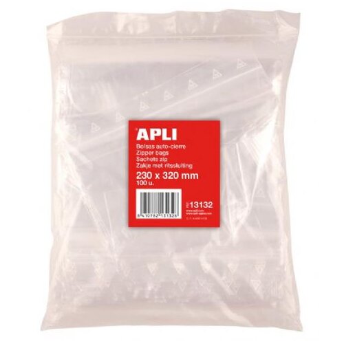 Apli Vrečke z zip zapiranjem 180 x 250 mm 100 kos Slike