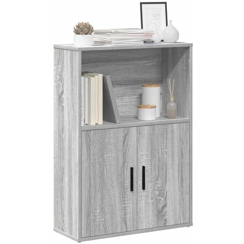 Furnova Knjižna omara siva sonoma 60x24x85 cm inženirski les, (21932655) Slike