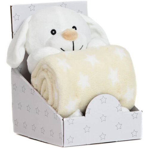 Bbo set pli&scaron;ana igračka + ćebence White Dog Cene