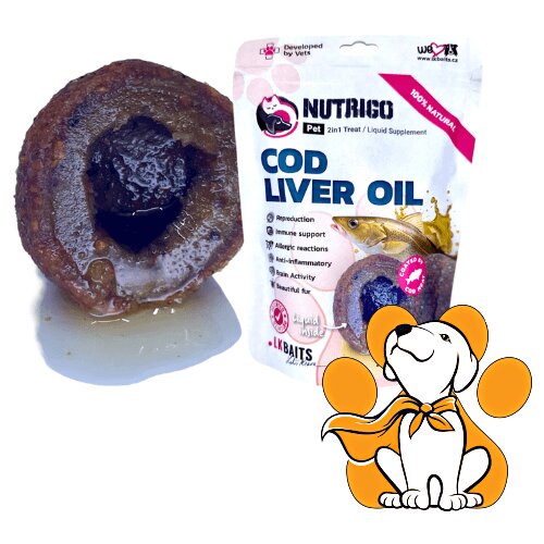 LK Baits Nutrigo Dog Supplement Cod Liver Oil Mini 75g, Za Zdravu Kožu i Dlaku Cene