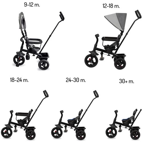 Momi tricikl za bebe iris pink, 9m+ Slike
