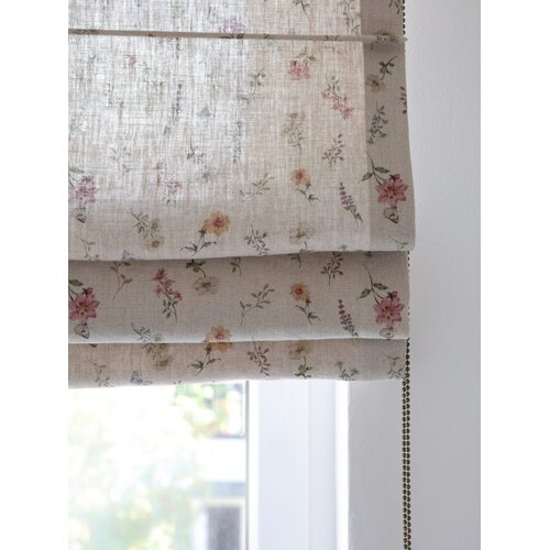  Rimska zavjesa &amp;scaron;ir. 130 cm Heavy Linen Wild Flowers Slike