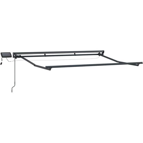  Ručni okvir tende s LED-ima Antracit 3 5 x 2 m Aluminij - Antracit 3 5 x 2 m Cene