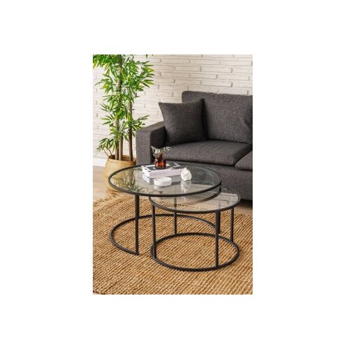 Hanah home sto za dnevnu sobu belarus 80 black transparent Cene