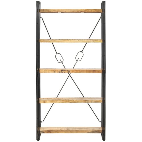 Maison Chic Knjižna omara - Knjižni regal 5-nadstropna 90x30x180cm trden mangov les, (21725277) Slike