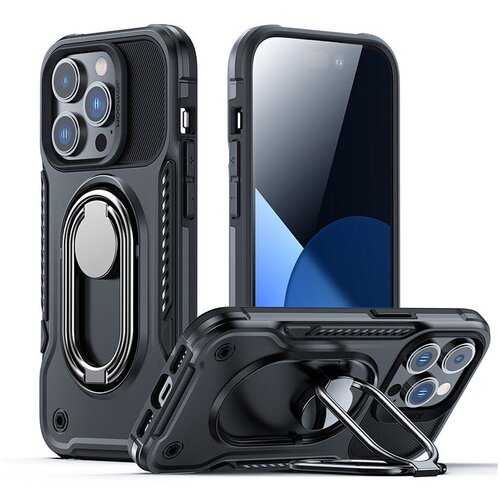 Joyroom Dual Hinge ovitek za iPhone 14 Pro, Črn Slike