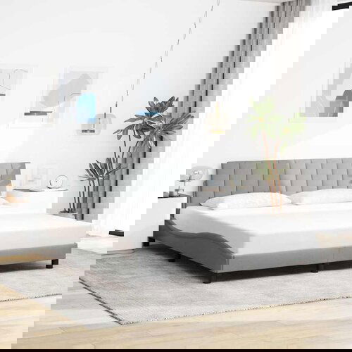 vidaXL Okvir kreveta bez madraca svjetlosivi 180x200 cm od tkanine Cijene