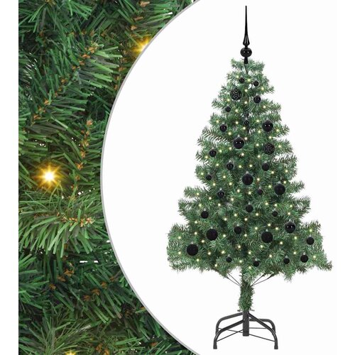 vidaXL Božično drevo med 150 LED z stojalom Zelena 150 cm PVC, (5000066924) Cene