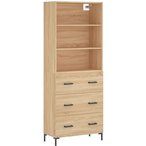 Maison Chic Visoka Komoda - Predalnik sonoma hrast 69,5x34x180 cm inženirski les, (21720497) Slike