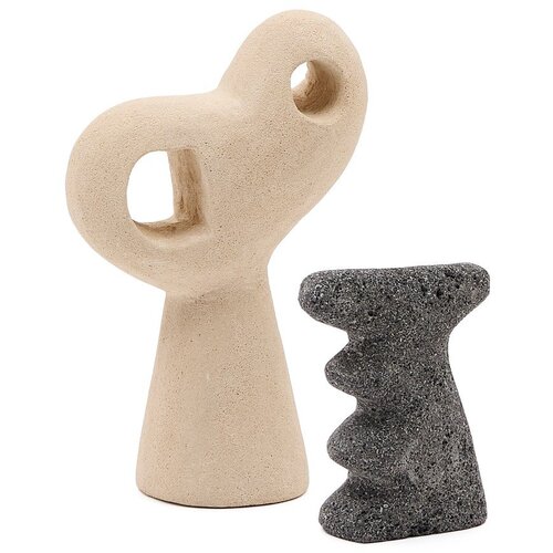 Kave Home Kamniti kipci v kompletu 2 ks (višina 23 cm) Arif – Cene