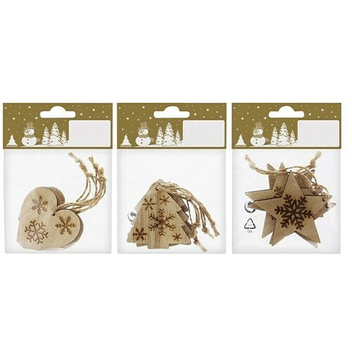  ukrasi za božićno drvce (natur, drvo, 4 kom.) Cijene