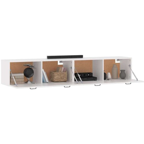  Stenska omarica 2 kosa bela 100x36,5x35 cm inženirski les, (20716718) Slike