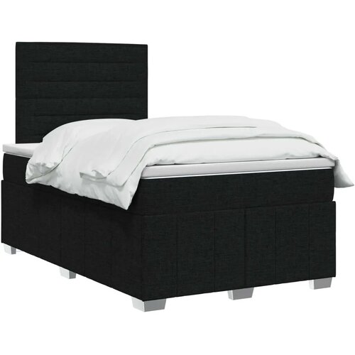  Boxspring krevet s madracem Crna 120 x 190 cm Tkanina - Crna 120 x 190 cm Dizajn linija Slike
