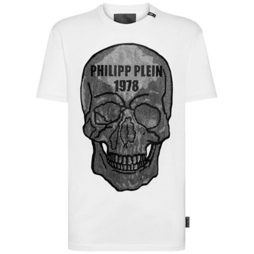 Philipp Plein Sport Majice s kratkimi rokavi T-SHIRT FAAC-MTK5231-PJY002N_01 Bela Slike
