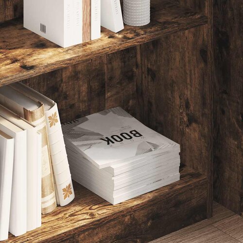  Regal za knjige boja hrasta 80x24x76 cm konstruirano drvo Slike