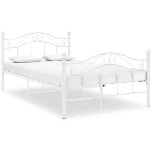  Okvir za krevet bijeli metalni 120 x 200 cm
