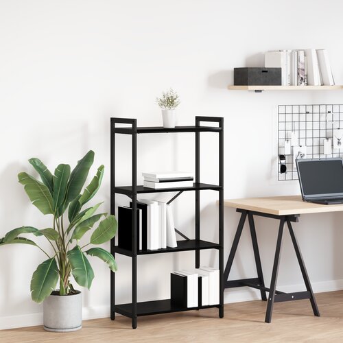 vidaXL Knjižna omara Črni hrast 60 x 30 x 118 cm Konstruiran les Cene