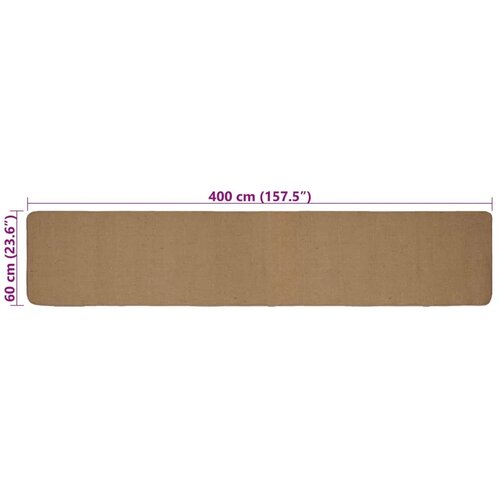 Tepih za područje Svijetlosmeđa 60 x 400 cm Juta - Svjetlosmeđa 60 x 400 cm Slike
