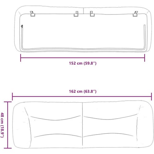 vidaXL Vzglavna stranica svetlo siva 152 cm blago, (21165995) Cene