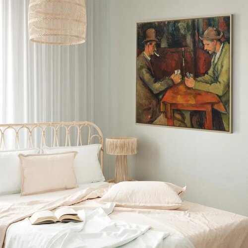  Slika - Paul C&amp;eacute;zanne &amp;ndash; The Card Players 80x80 U prirodnom drvenom okviru Slike