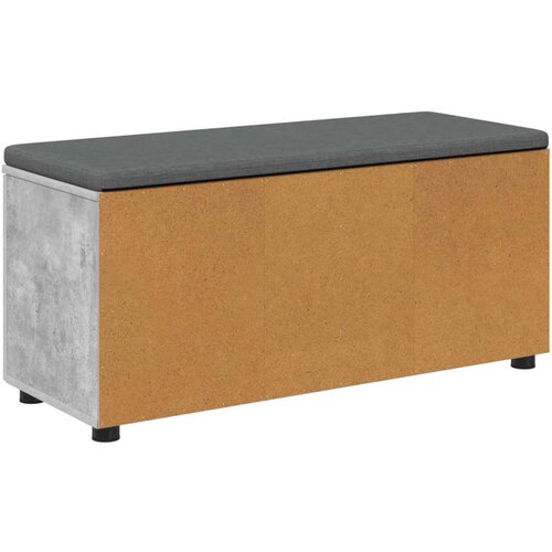  Klupa za hodnik s jastukom Betonski sivi 100 x 38 x 46 cm Slike