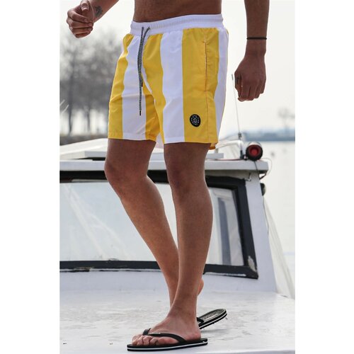 Madmext Swim Shorts - Yellow - Color block Slike