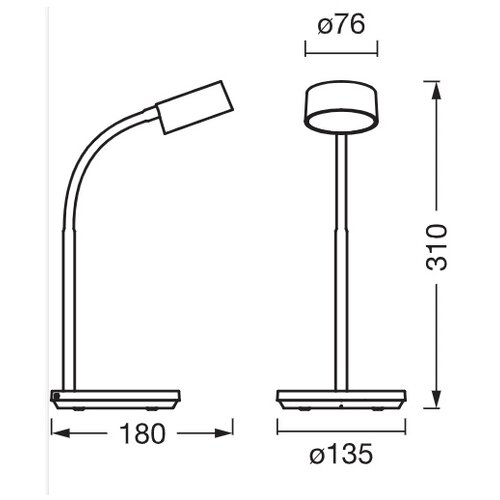 Osram LED prigu&amp;scaron;iva stona lampa OFFICE LINE LED/4,8W/230V crna Slike