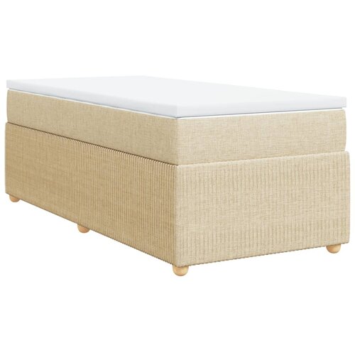 vidaXL Krevet s oprugama i madracem krem 90 x 200 cm od tkanine Cijene