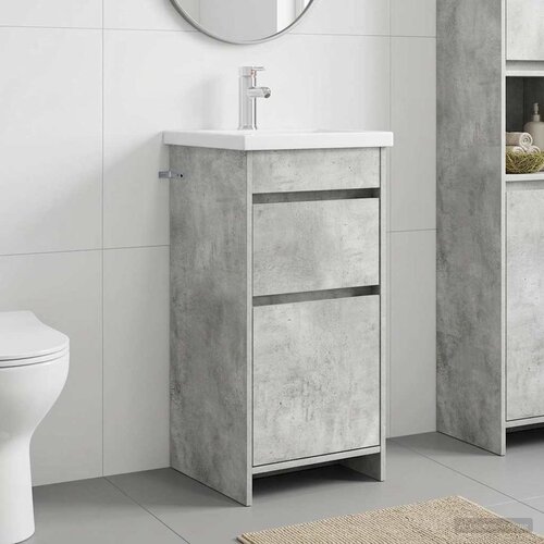  Kupaonski umivaonik s sudoperom Betonska siva 42 x 40 x 84,5 cm Cijene