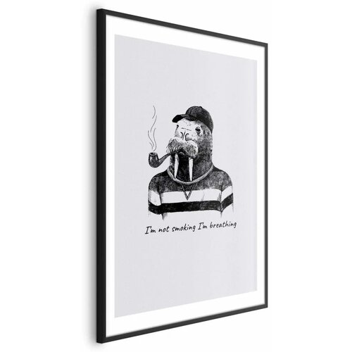  Plakat - I\'m Not Smoking. I\'m Breathing 29.7x42 Crni okvir s margom Cijene
