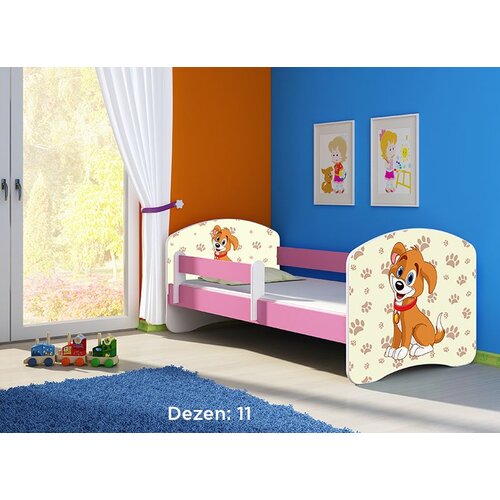 ACMA dečiji krevet ii 160x80 + du&amp;scaron;ek 6 cm PINK11 Slike