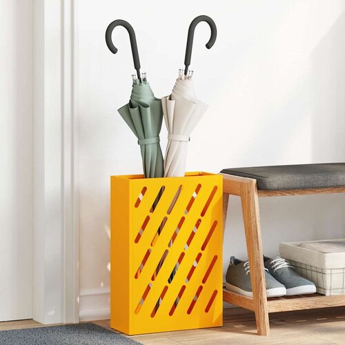  Stalak za ki&scaron;obrane Žuta boja senfa 28 x 12 x 41 cm Čelik Cijene