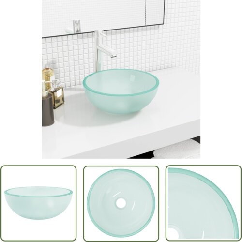 The Living Store Umivalnik kaljeno steklo 30x12 cm mat - Umivalnik, (21744856) Slike