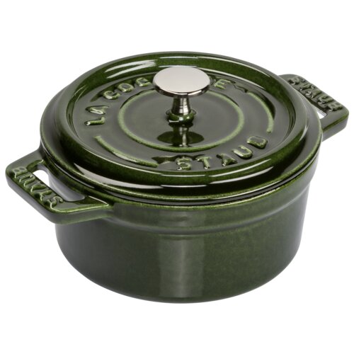 Staub Mini Cocotte 10cm round basil green, cast iron Slike