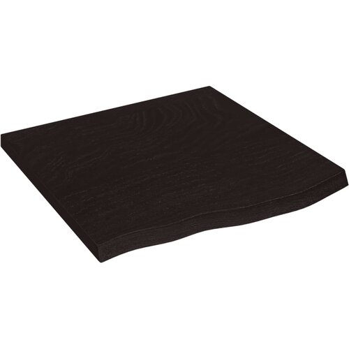 Maison Chic Stenska polica - Viseča Polica temno rjava 60x60x(2-4) cm trdna hrastovina, (21784541) Cene