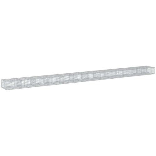 VidaXL Gabionska ko&amp;scaron;ara s poklopcem 1200x100x50 cm pocinčano željezo Slike