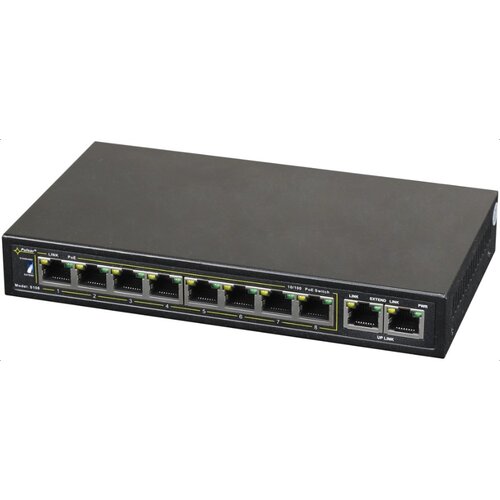 Pulsar S108 network switch Fast Ethernet (10/100) Power over Ethernet (PoE) Black Slike