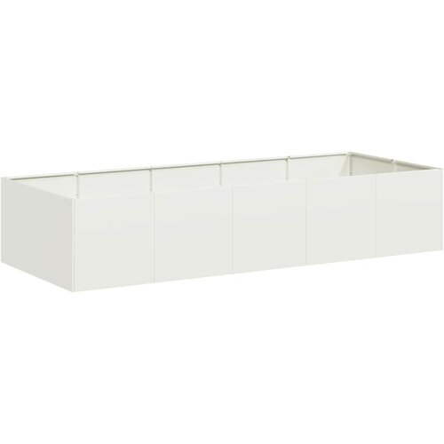 Maison Chic Cvetlični Lonec - Cvetlično korito Bela 200x80x40 cm Jeklo, (21790395) Cene