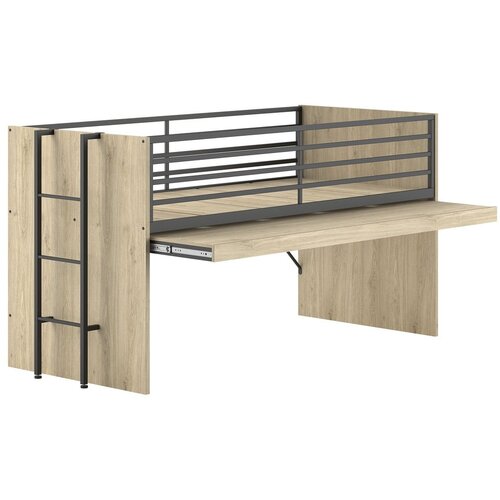Vipack Dvignjena otroška postelja z letvenim dnom 90x200 cm v naravni barvi Sam – Cene