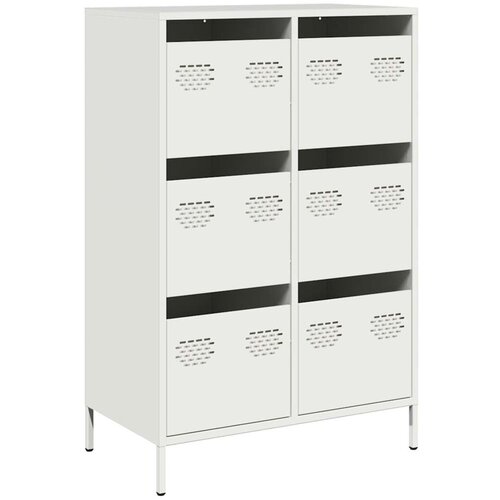 Maison Chic Visoka omara - Komoda - Predalnik bela 68x39x101,5 cm jeklo, (21717288) Slike