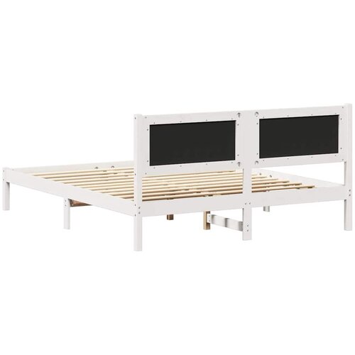  Krevetni okvir s tapiciranim uzglavljem Svijetlo siva Bijela 150 x 200 cm Slike