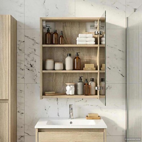  Kopalni&scaron;ka ogledalna omara Sonoma hrast 43 x 16 x 62.5 cm, (5000232817) Cene
