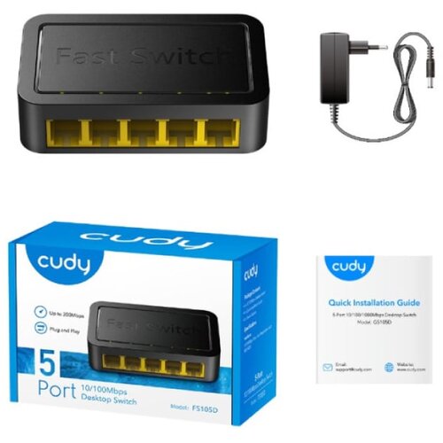 Cudy FS105D network switch Fast Ethernet (10 /100) Black Cijene
