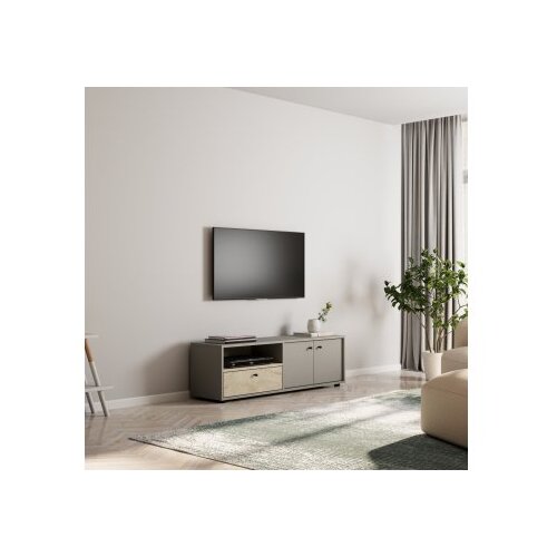 Hanah home tv polica pao grey travertine Cene