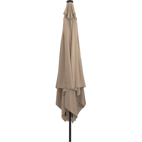 vidaXL Kvadratni vrtni senčnik z LED lučmi 295x245 cm Taupe Cene