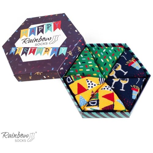 ZOOKSY/RAINBOW SOCKS Rainbow Socks For Birthday 3 Pairs Slike