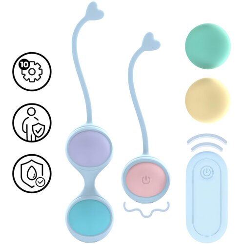 Loveline set ljubičastih vibracijskih gei&amp;scaron;a kuglica Slike